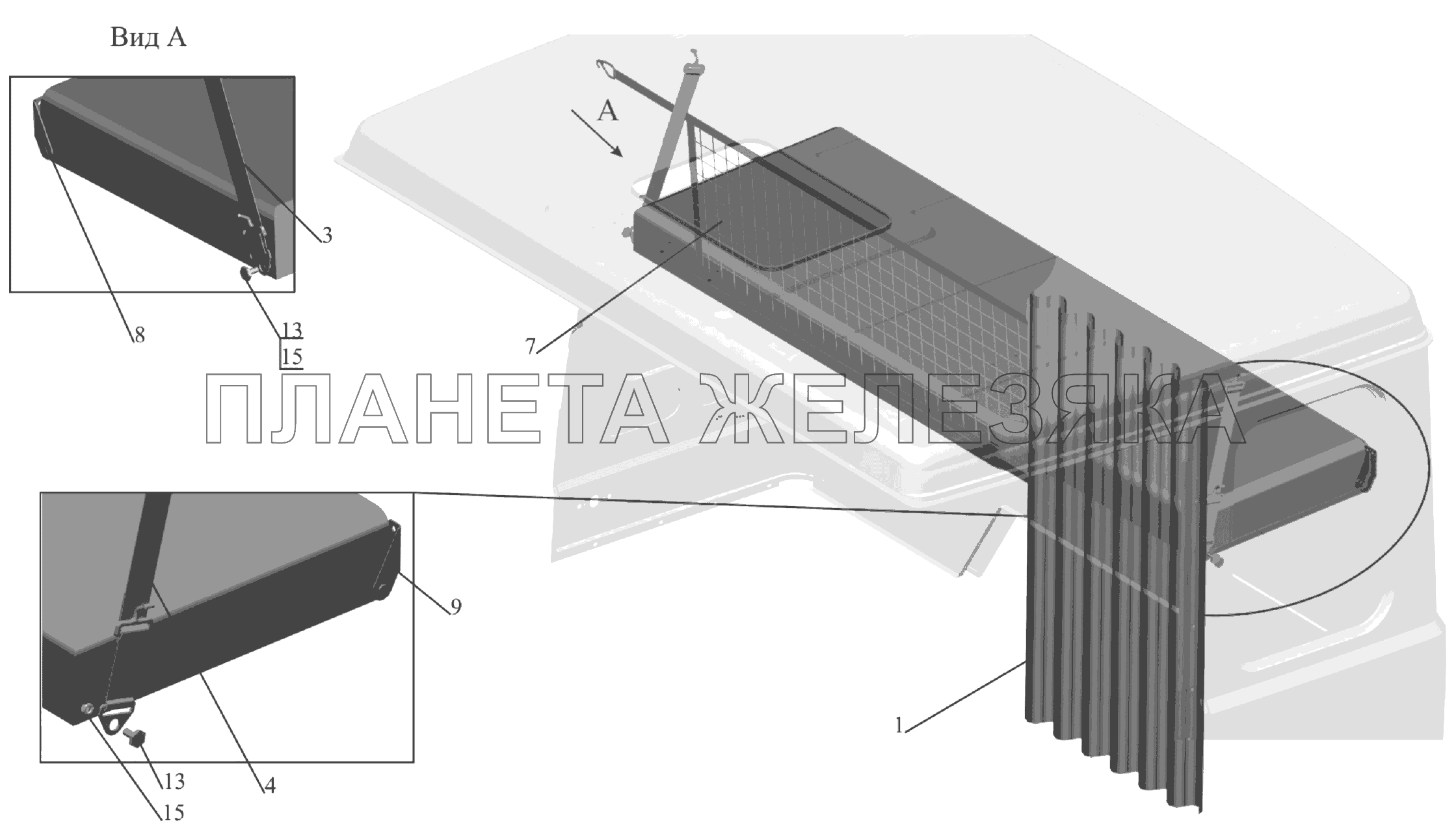 Установка верхнего спального места 64221-8200011 МАЗ-6303A3, 6303A5